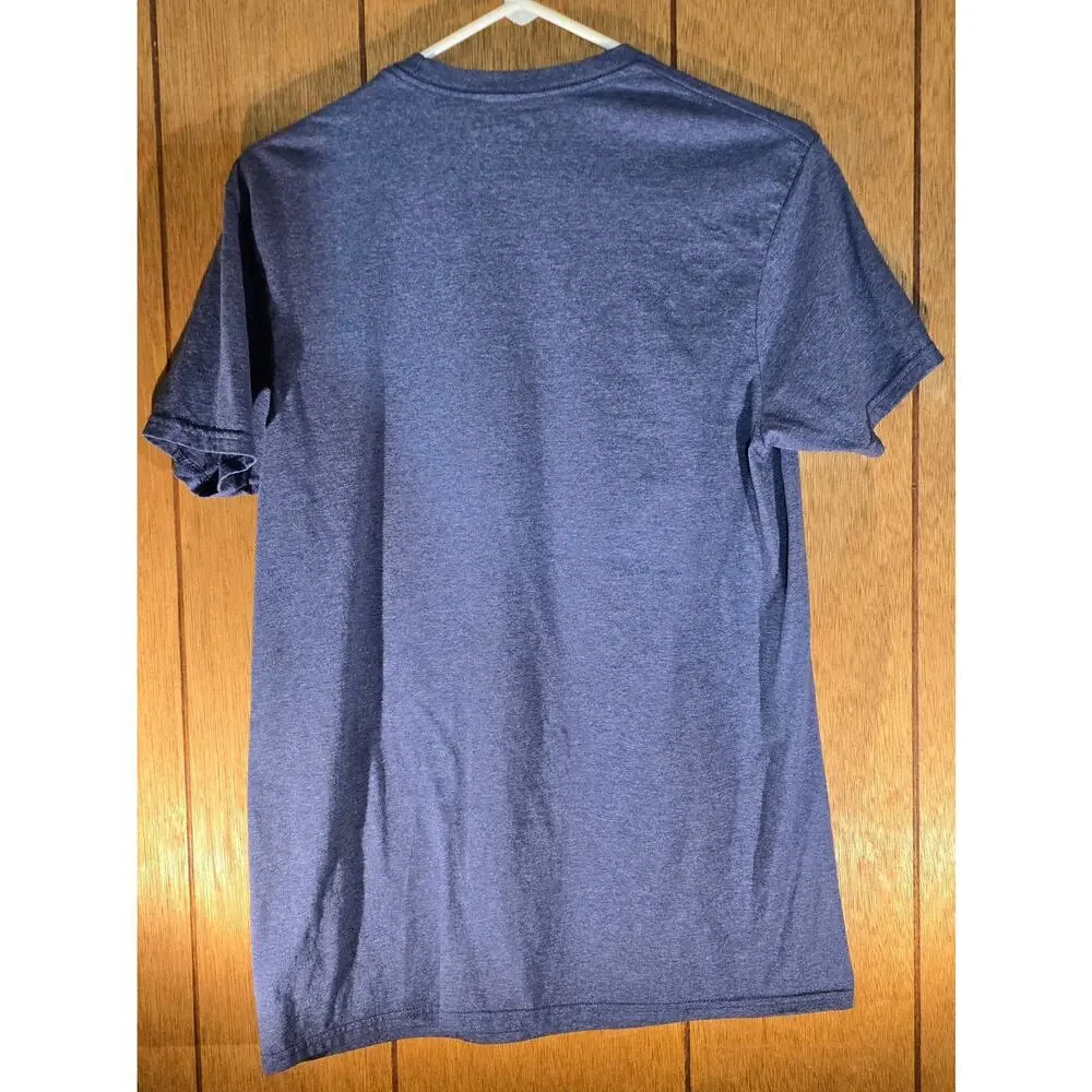 Bluey Graphic T-Shirt Men's Medium Cartoon Family TV Show Blue Heather